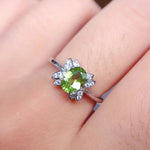 Natural Peridot Gemstone Fashion Rings003resizable