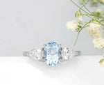 3.6 Carats Genuine Aquamarine Gemstone Light Blue Faced Cut