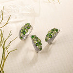 3.8ct Peridot and Garnet Gems 925 Sterling Silver Clip EarringsEarrings