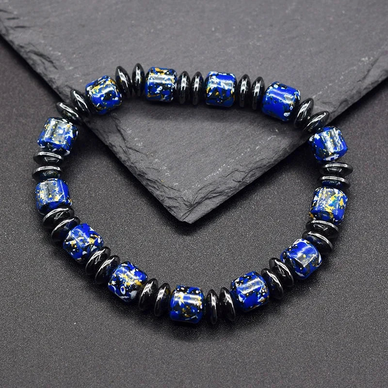 Bohemian Therapeutic Magnetic Hematite Bracelet