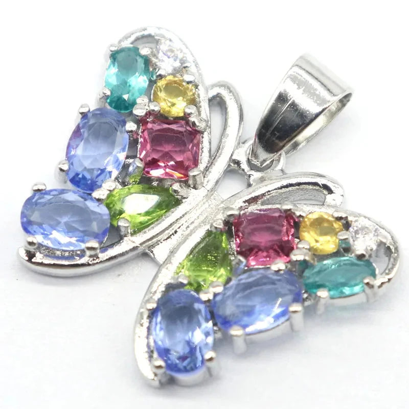 26x25mm Gorgeous 4.9g Rainbow Butterfly Shape Pendant Only
