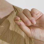 Fashion Peridot Rings for women Simple Premium Design Opening Adjustable Charm