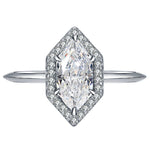 Aquamarine Sapphire Gemstone Engagement Ring for WomenWhite Sapphire9