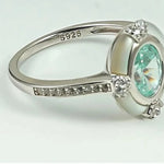 6*8 MM Oval Aquamarine High Carbon Diamond Gemstone