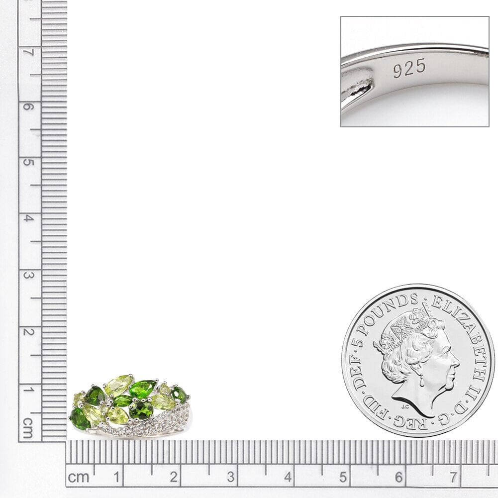 Leaves Design Peridot 925 Sterling Silver RingRing