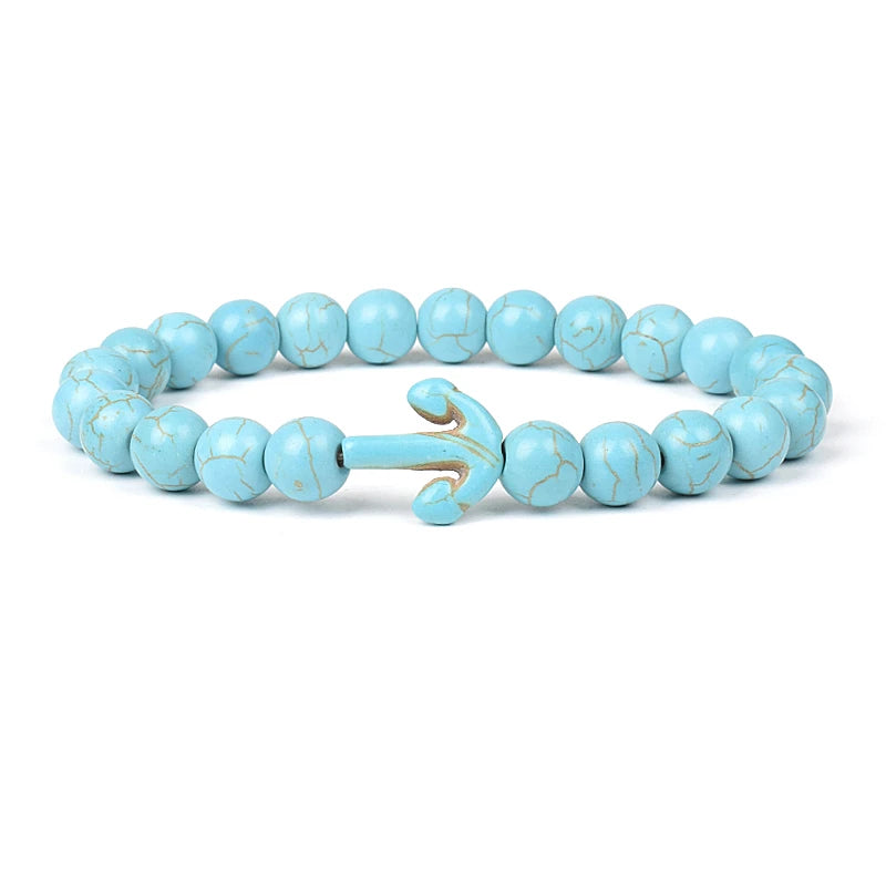Various Shapes Blue Turquoise Bracelets1617cm-6.7inch
