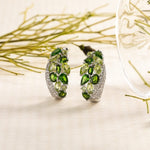 3.8ct Peridot and Garnet Gems 925 Sterling Silver Clip EarringsEarrings