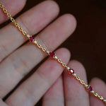 Light luxury silver Ruby Diamond Bracelet