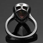 Genuine S925 Silver Jewelry Water Drop Rainbow Fire Mystic Topaz Rings