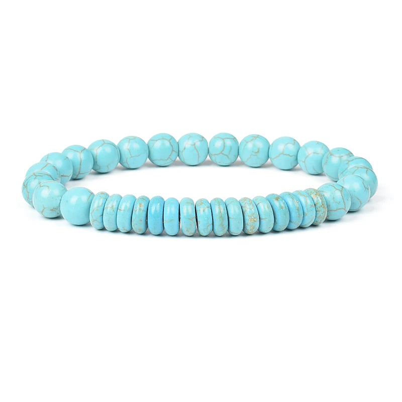 Various Shapes Blue Turquoise Bracelets1317cm-6.7inch