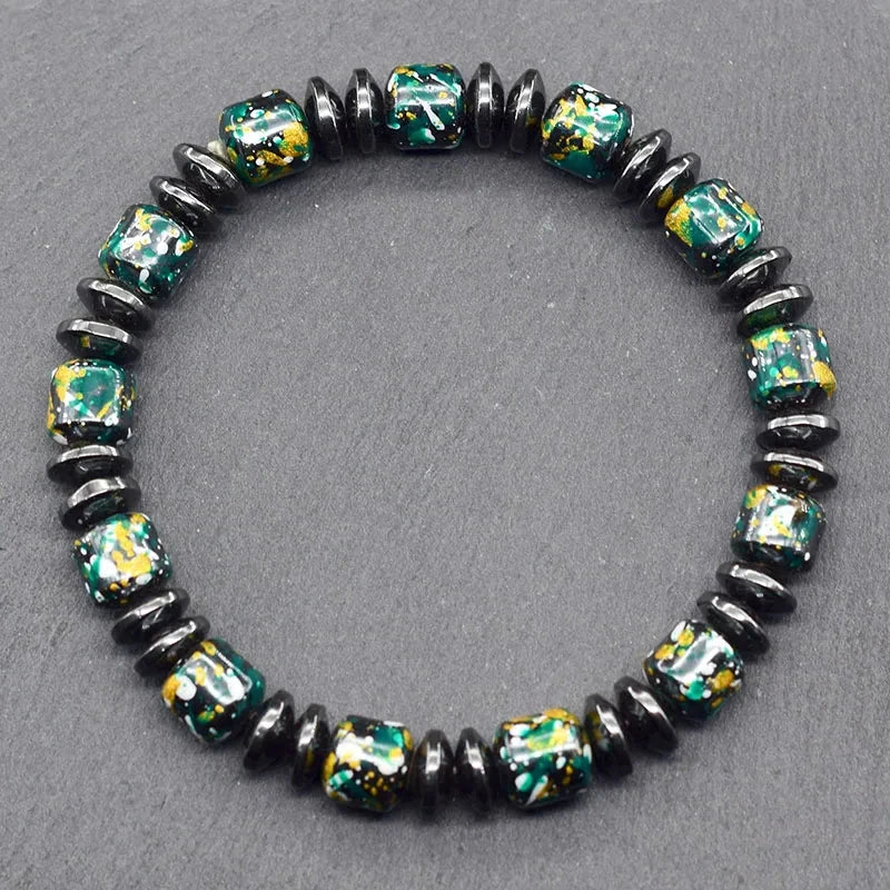 Bohemian Therapeutic Magnetic Hematite Bracelet319cm(7.48inch)