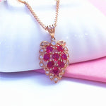 Ruby Grape Rose Gold NecklaceNecklace