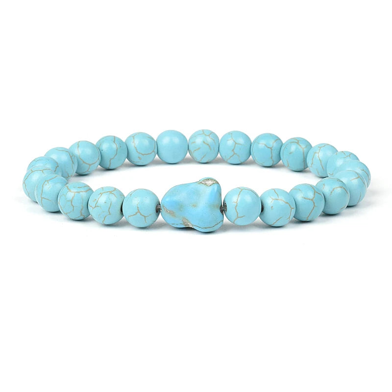 Various Shapes Blue Turquoise Bracelets1517cm-6.7inch