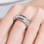 4mm Moissanite Eternity Band 925 Sterling Silver RingRing