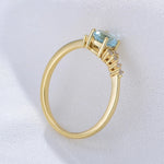 Italian modern style design natural diamond sapphire ring
