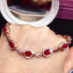 4mm*6mm 2.5ct Natural Ruby BraceletBracelet