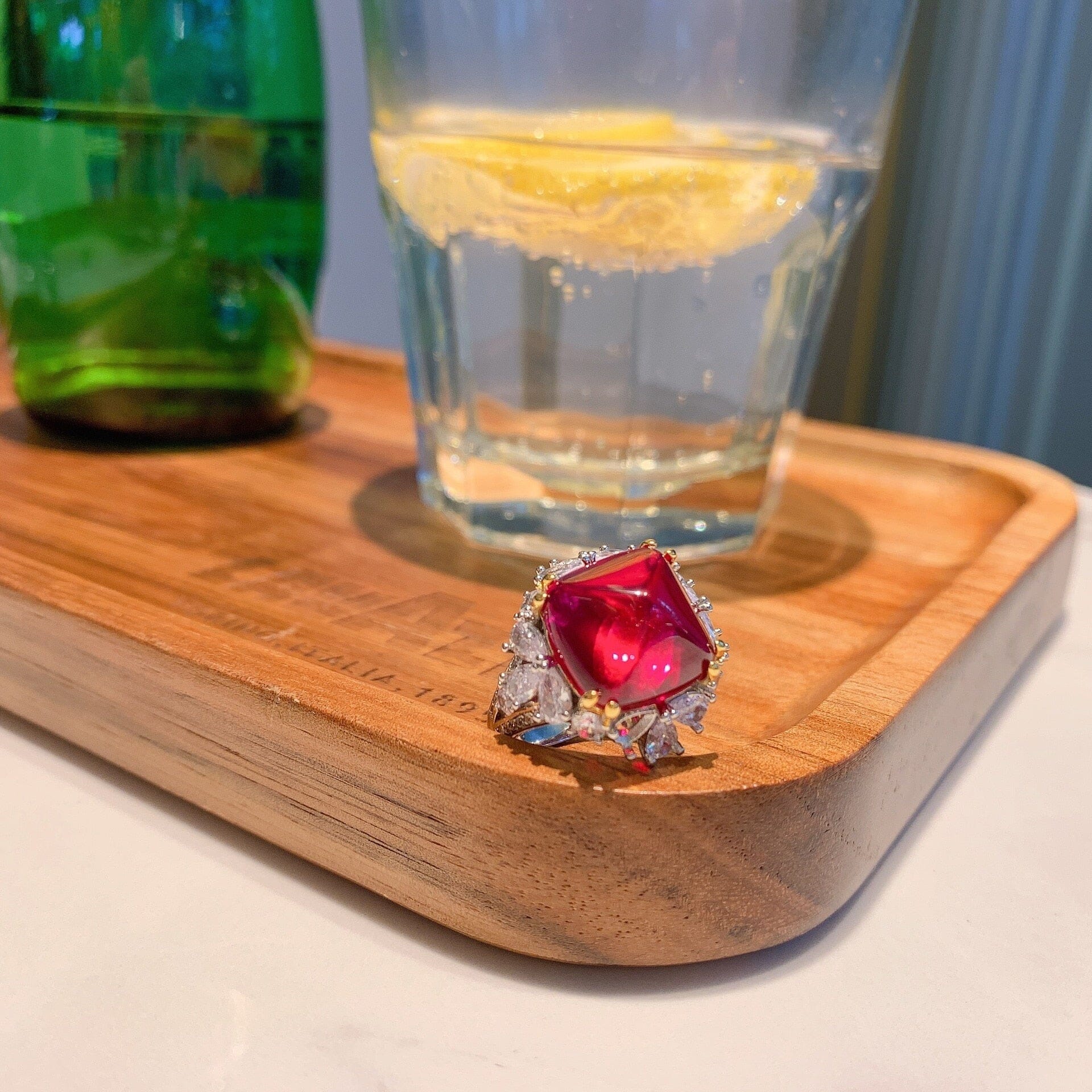 Huge Cut Ruby 925 Sterling Silver RingRing