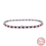 Ruby 925 Sterling Silver Tennis BraceletBracelet18cm