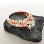 1 Carat Moissanite 925 Sterling Silver Rose Gold RingRing