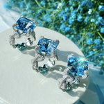 New Exquisite Inlaid Princess Cut Topaz Gemstone