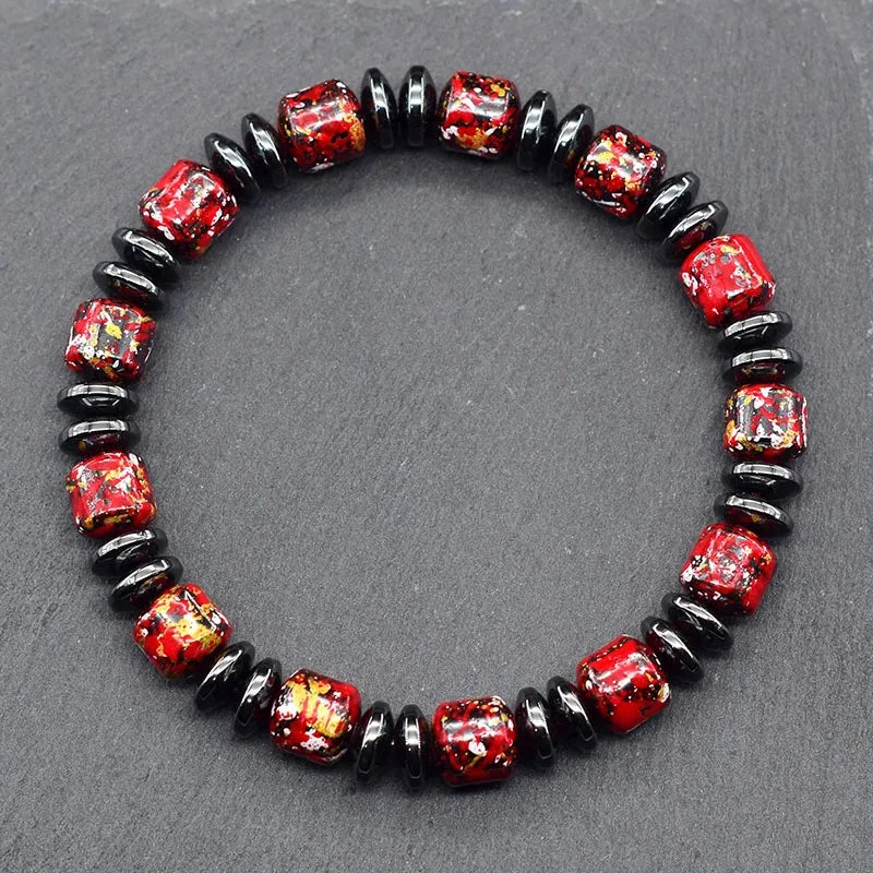 Bohemian Therapeutic Magnetic Hematite Bracelet119cm(7.48inch)