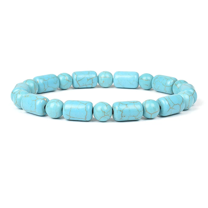 Various Shapes Blue Turquoise Bracelets917cm-6.7inch