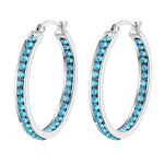6 Color Small Hoop Earrings with Cubic Zirconia Gold/Silver Plated Stainless Steel EarringFH9301
