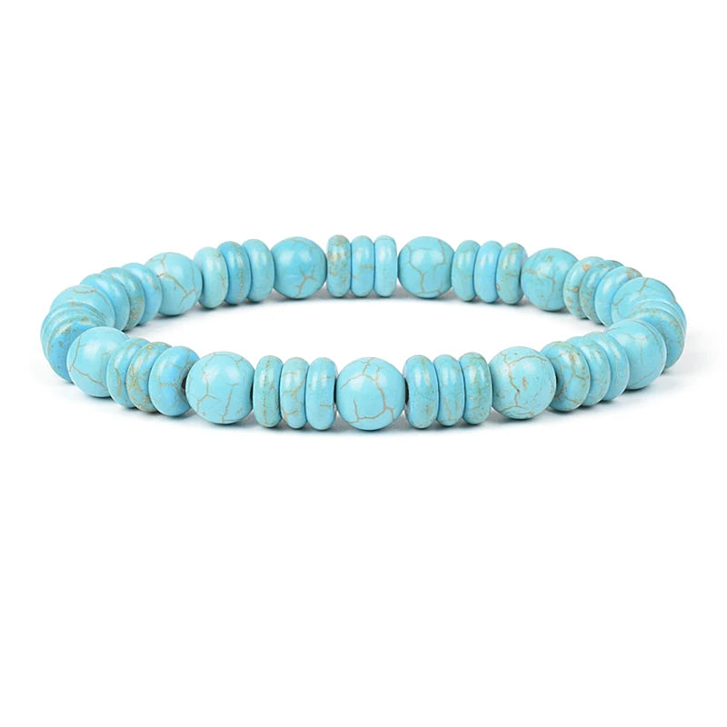 Various Shapes Blue Turquoise Bracelets1117cm-6.7inch