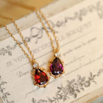 Elegant Water Drop Ruby NecklaceNecklace