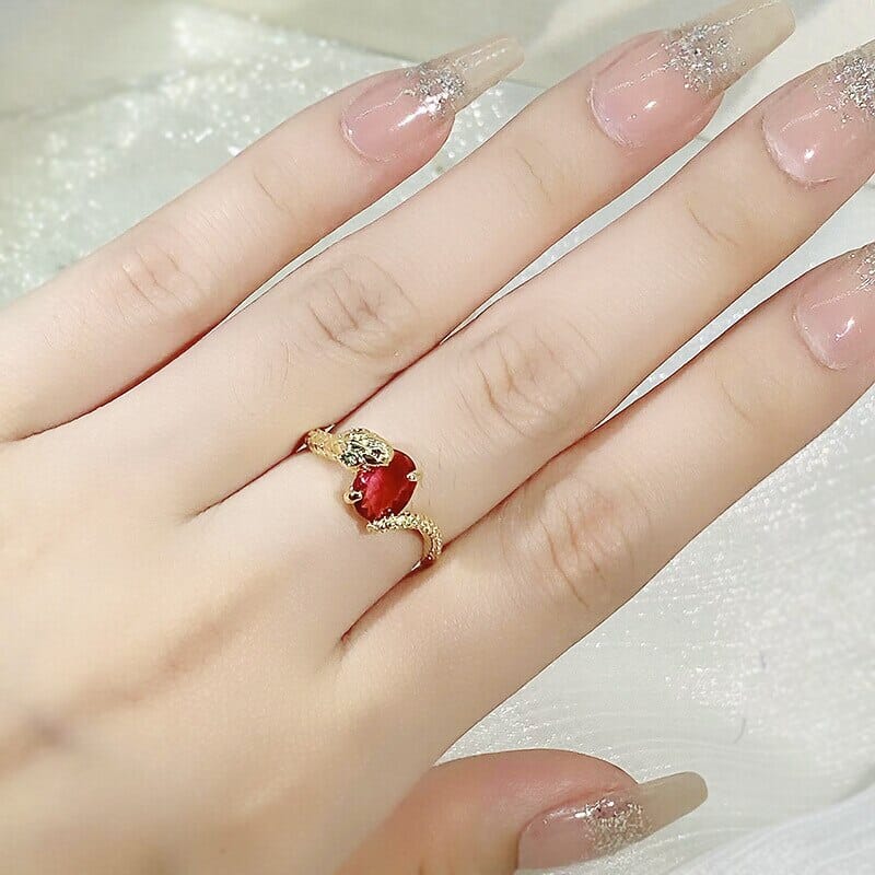 Ruby Solitaire Snakehead RingRing