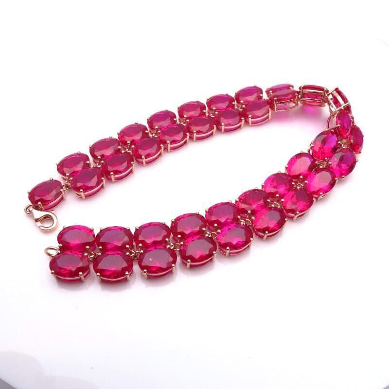 Oval Ruby String Bracelets BraceletBracelets