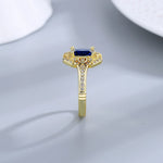 5*7mm Sapphire Gemstone Ring Hollowed-out0