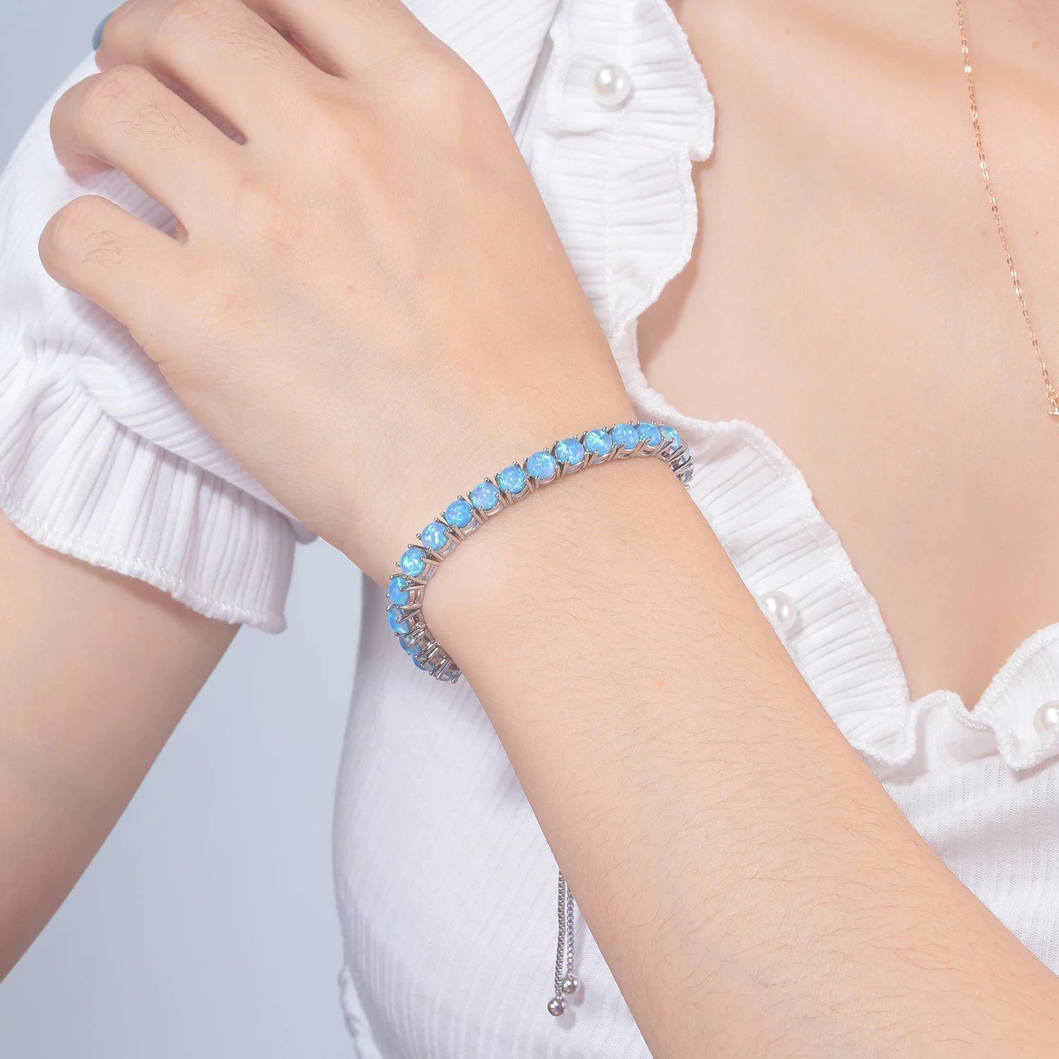 Fire Opal Bracelets Bohemia Silver Plated Fashion Jewelrys Bracelet