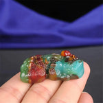 Natural Jade Tiger Pendant Necklace Hand-Carved