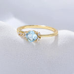 Italian modern style design natural diamond sapphire ring