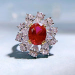 8*10mm Oval Ruby 925 Sterling Silver RingRing