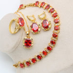 Peridot Multi Colors 925 Silver Jewelry SetJewelry SetsRuby Gold 4pcs6