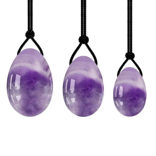 3/4PCs Natural Jade Yoni Eggs Massage Wand Set3PC Amethyst Egg
