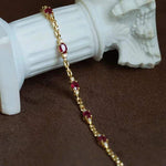 Light luxury silver Ruby Diamond Bracelet