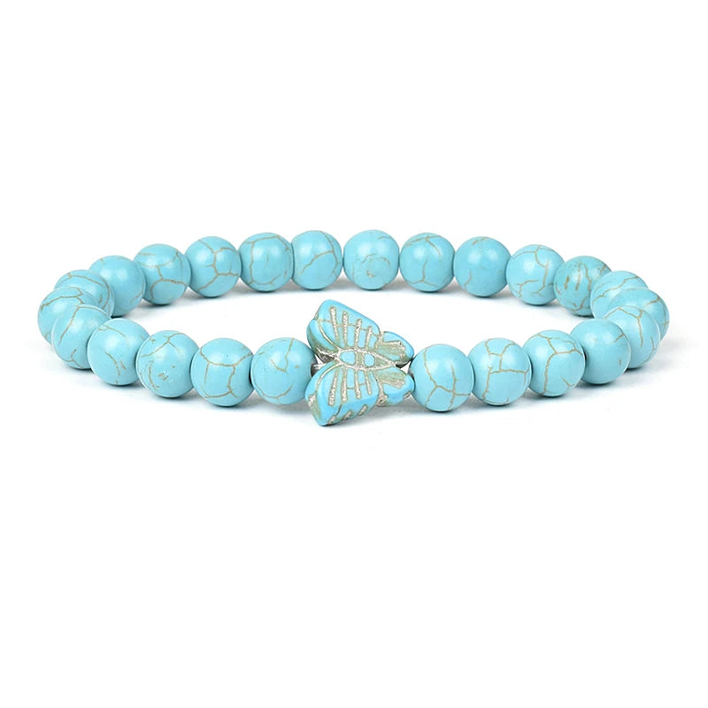 Various Shapes Blue Turquoise Bracelets2017cm-6.7inch