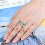 Leaves Design Peridot 925 Sterling Silver RingRing