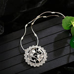 2024 Ethnic Hand Pendant Necklace Vintage TurquoisesNA3016