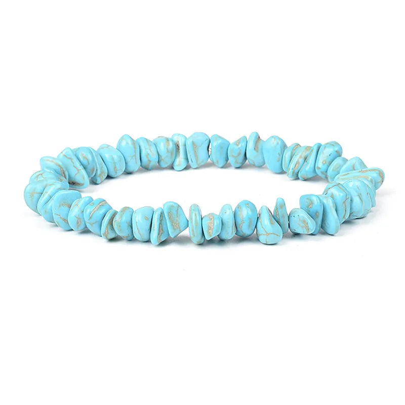 Various Shapes Blue Turquoise Bracelets517cm-6.7inch