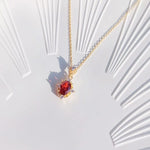 Ruby Pendant Choker NecklaceNecklaceGold