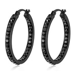 6 Color Small Hoop Earrings with Cubic Zirconia Gold/Silver Plated Stainless Steel EarringFH9287