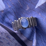 Blue Moonstone Irregular Style Resizable RingRing