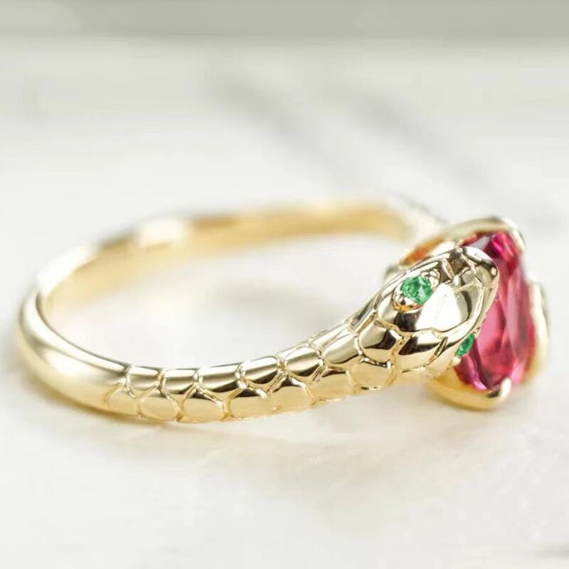 Ruby Solitaire Snakehead RingRing