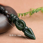 Natural Jade Down Magic Pestle Ink Jade Pendant