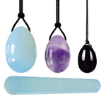 3/4PCs Natural Jade Yoni Eggs Massage Wand Set4PC 04