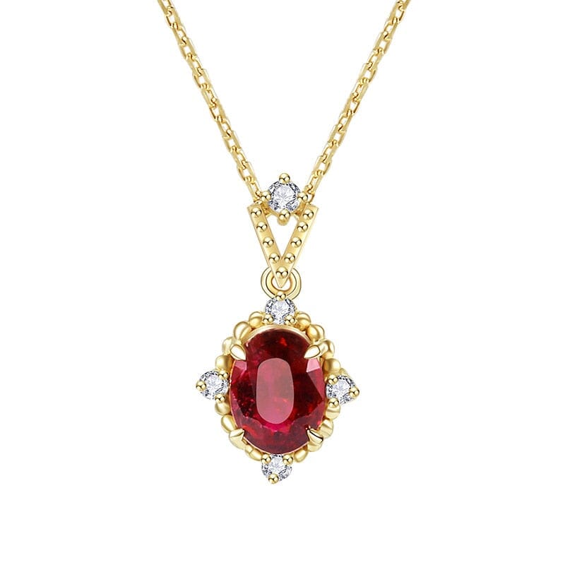 Ruby Pendant Choker NecklaceNecklace